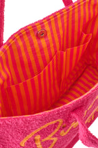J-LINE STRANDTAS BISOUS KATOEN ROZE/ORANJE SET VAN 2 - Tuincentrum Lopik