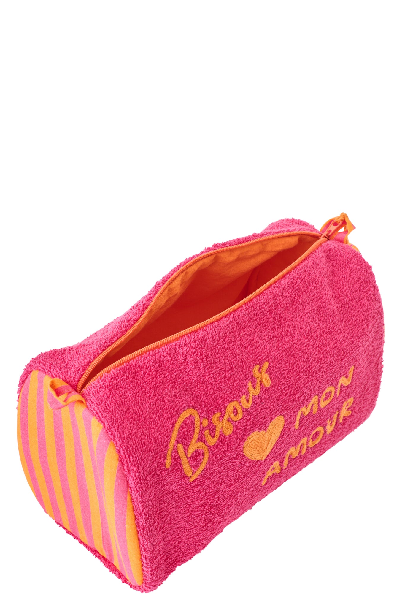 J-LINE STRANDTAS BISOUS KATOEN ROZE/ORANJE SET VAN 2 - Tuincentrum Lopik