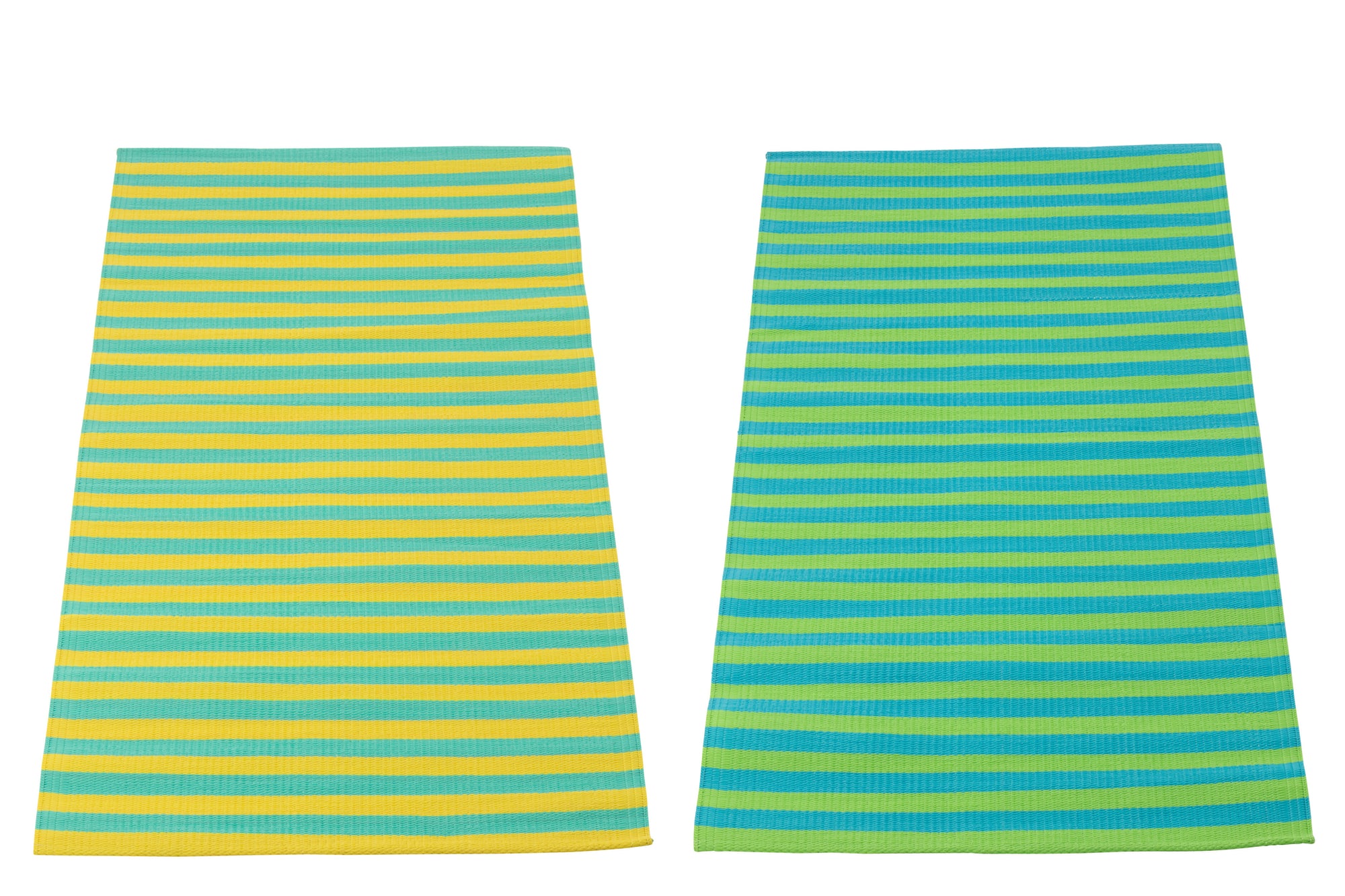 J-LINE STRANDMAT SUNSHINE/SMILE GESTREEPT POLYPROPYLEEN MULTI ASSORTIMENT VAN 2 L70XB150CM - Tuincentrum Lopik