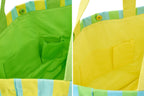 J-LINE STRANDTAS SUNSHINE/SMILE GESTREEPT KATOEN MULTICOLOR ASSORTIMENT VAN 2 - Tuincentrum Lopik