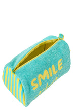 J-LINE SET VAN 2 STRANDTASSEN SMILE KATOENMIX BLAUW/GEEL