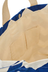 J-LINE STRANDTAS OLA AMOR KATOEN WIT/DONKERBLAUW ASSORTIMENT VAN 2 - Tuincentrum Lopik