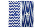 J-LINE STRANDLAKEN OLA AMOR KATOEN WIT/DONKERBLAUW ASSORTIMENT VAN 2 L80XB180CM - Tuincentrum Lopik