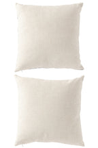 J-LINE KUSSEN BLOEMENPATROON VIERKANT POLYESTER BLAUW/GEBROKEN WIT SET VAN 2 - Tuincentrum Lopik
