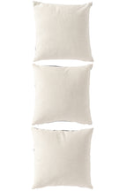 J-LINE KUSSEN KORAAL/STREPEN VIERKANT POLYESTER BLAUW/GEBROKEN WIT SET VAN 3 - Tuincentrum Lopik