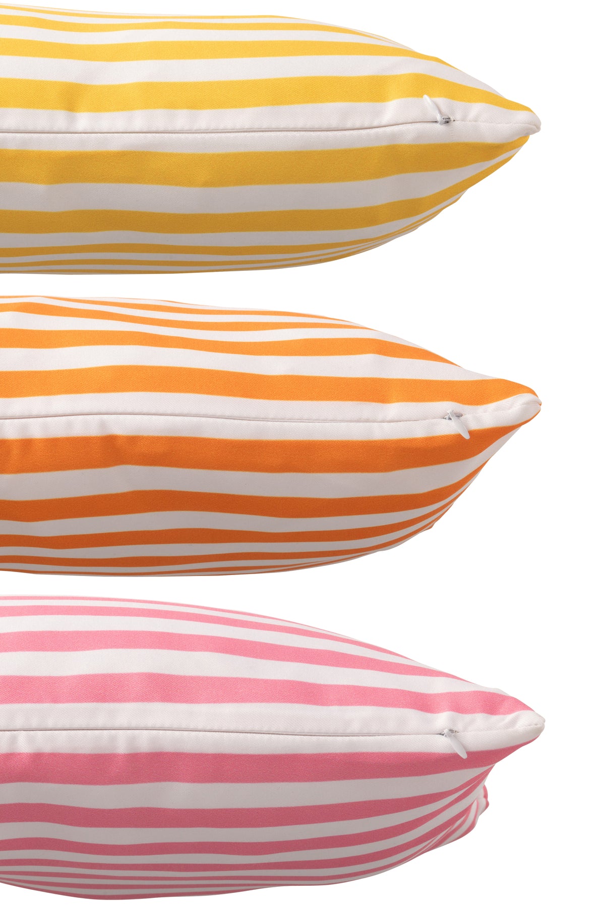 J-LINE KUSSEN OUTDOOR RECHTHOEK GESTREEPT POLYESTER MULTICOLOR SET VAN 3 - Tuincentrum Lopik