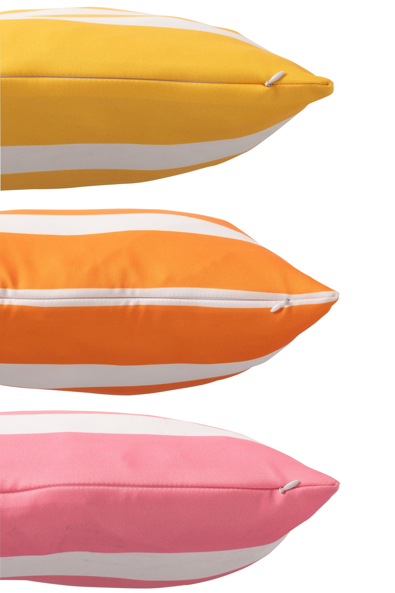 J-LINE KUSSEN OUTDOOR VIERKANT GESTREEPT POLYESTER MULTICOLOR SET VAN 3 - Tuincentrum Lopik