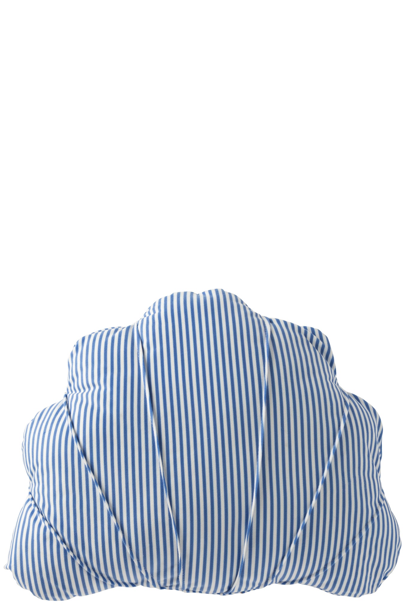 J-LINE KUSSEN SCHELP GESTREEPT POLYESTER BLAUW/WIT - Tuincentrum Lopik