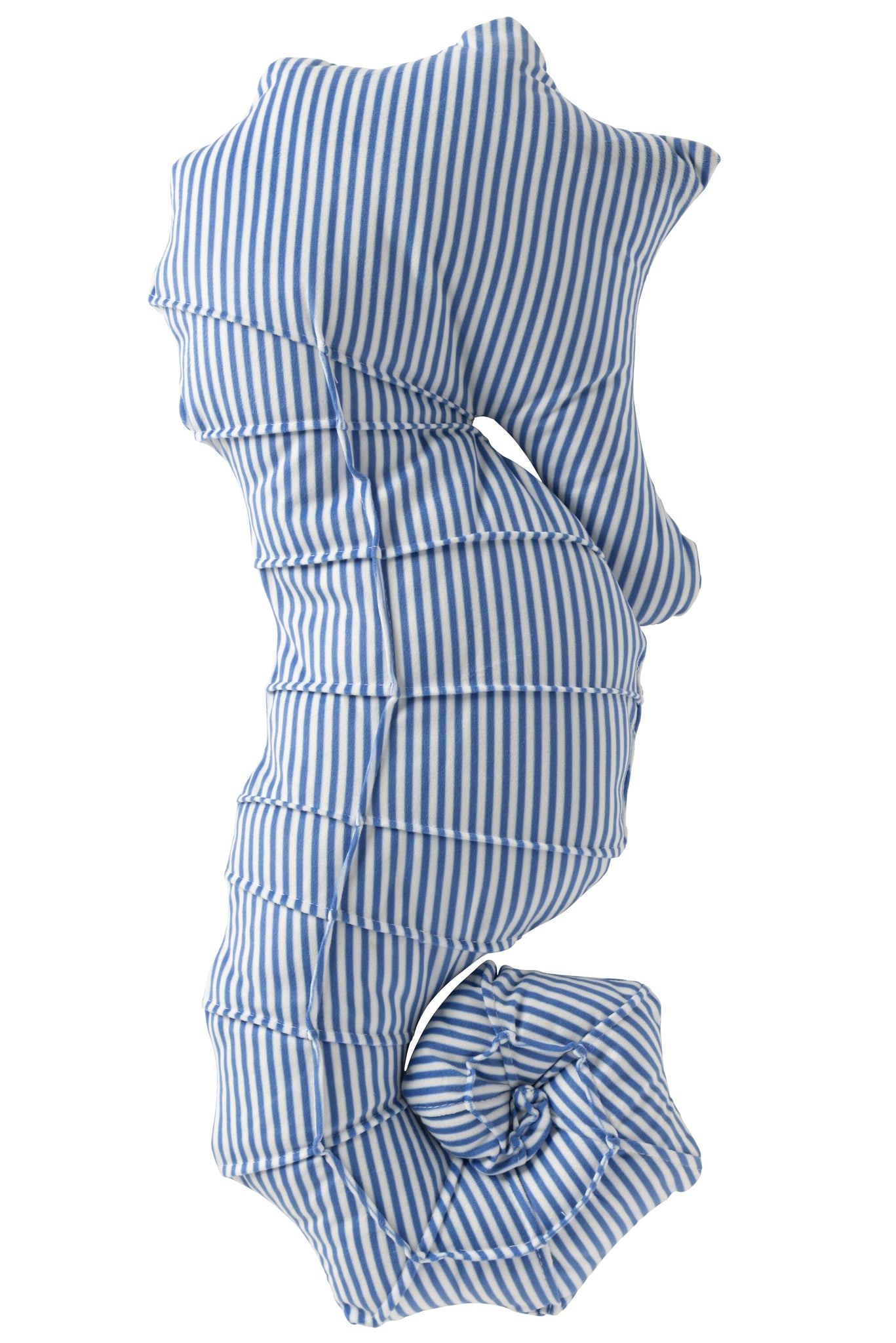 J-LINE KUSSEN ZEEPAARD GESTREEPT POLYESTER BLAUW/WIT - Tuincentrum Lopik