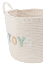 Set Of 3 Basket Kids Cotton White/Light Blue - Tuincentrum Lopik