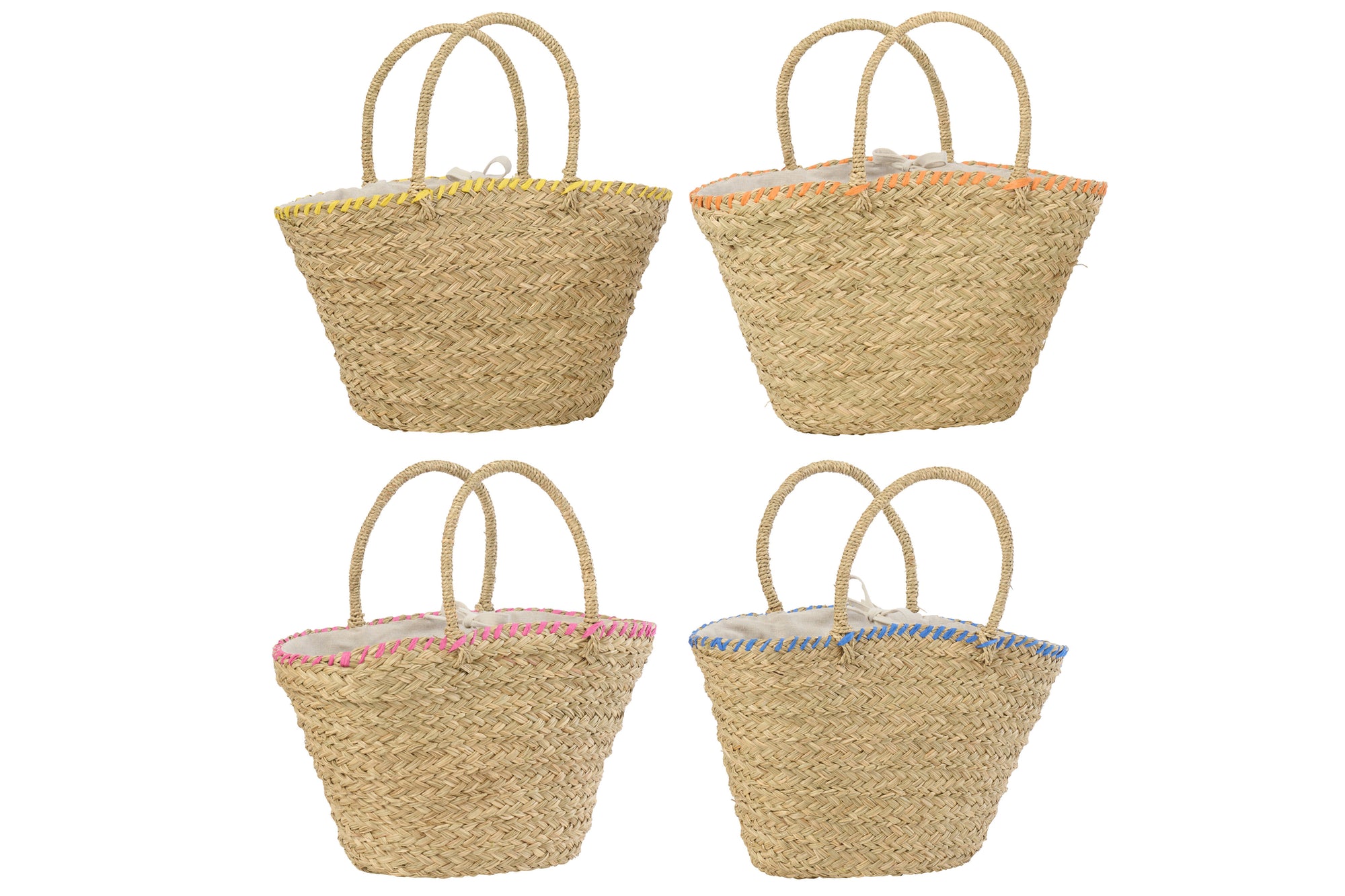 J-LINE TAS SHELL ZEEGRAS MULTICOLOR ASSORTIMENT VAN 4 - Tuincentrum Lopik