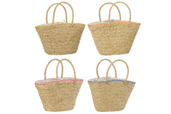 J-LINE TAS SHELL ZEEGRAS MULTICOLOR ASSORTIMENT VAN 4 - Tuincentrum Lopik