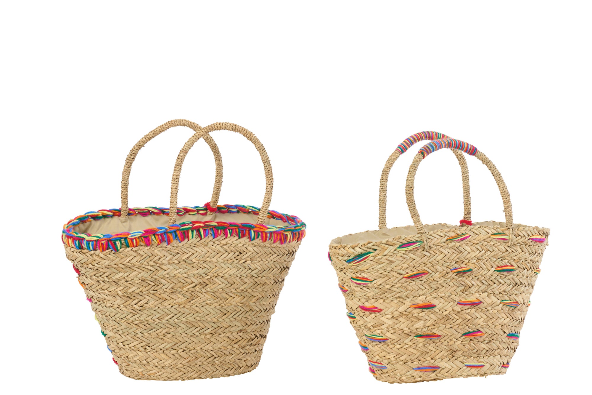 J-LINE TAS GESTREEPT ZEEGRAS MULTICOLOR ASSORTIMENT VAN 2 - Tuincentrum Lopik