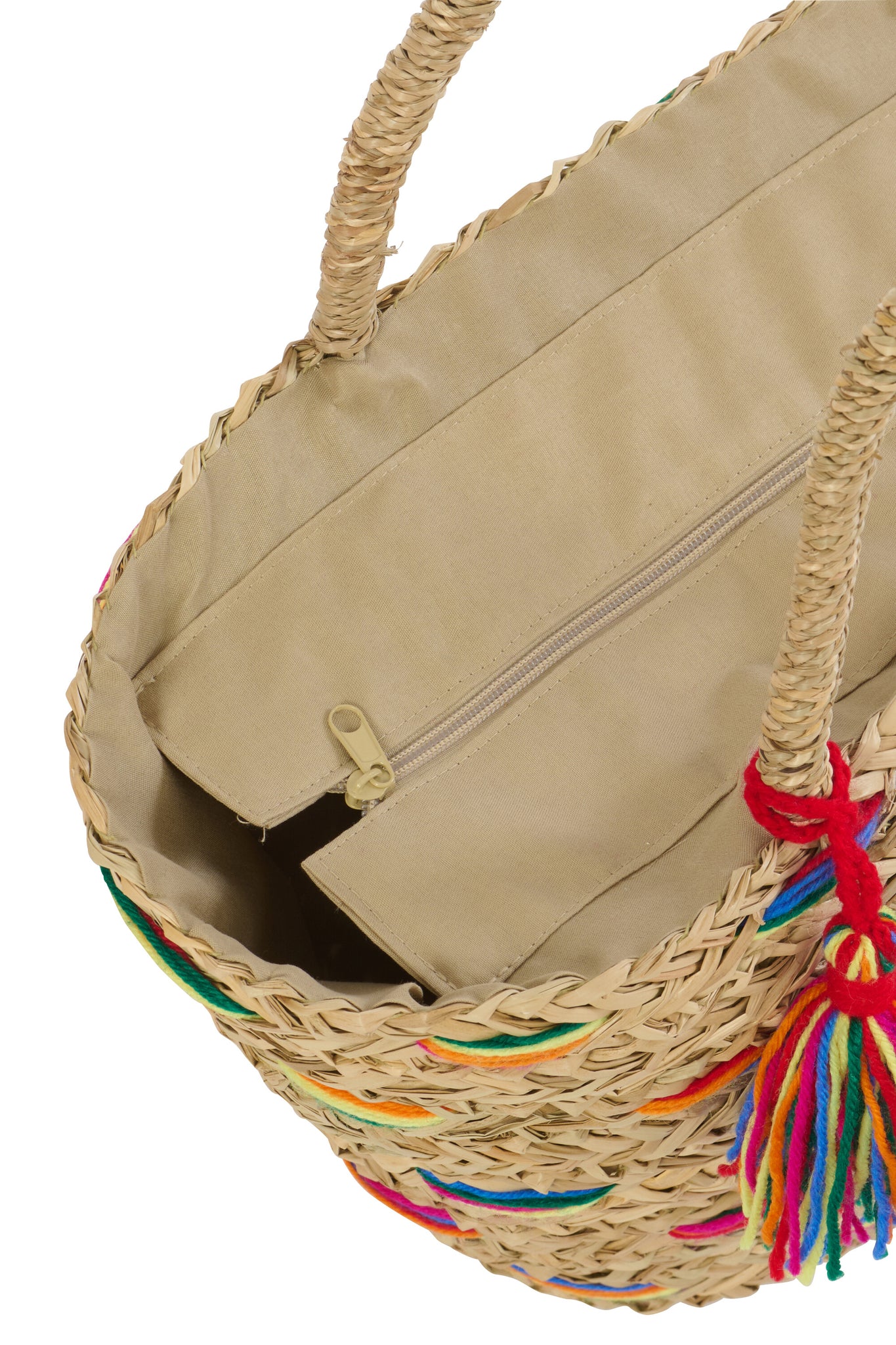 J-LINE TAS GESTREEPT ZEEGRAS MULTICOLOR ASSORTIMENT VAN 2 - Tuincentrum Lopik