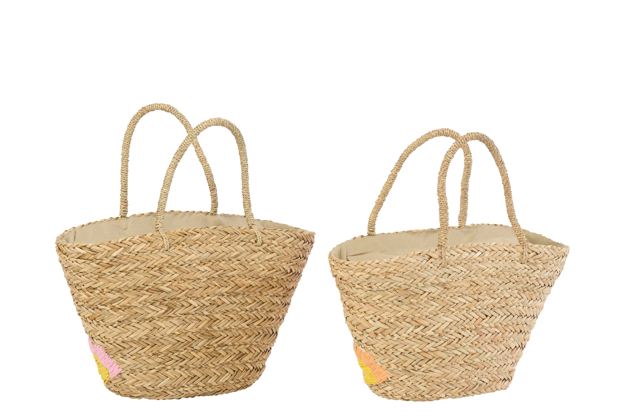 J-LINE TAS FLOWER ZEEGRAS MULTICOLOR ASSORTIMENT VAN 2 - Tuincentrum Lopik