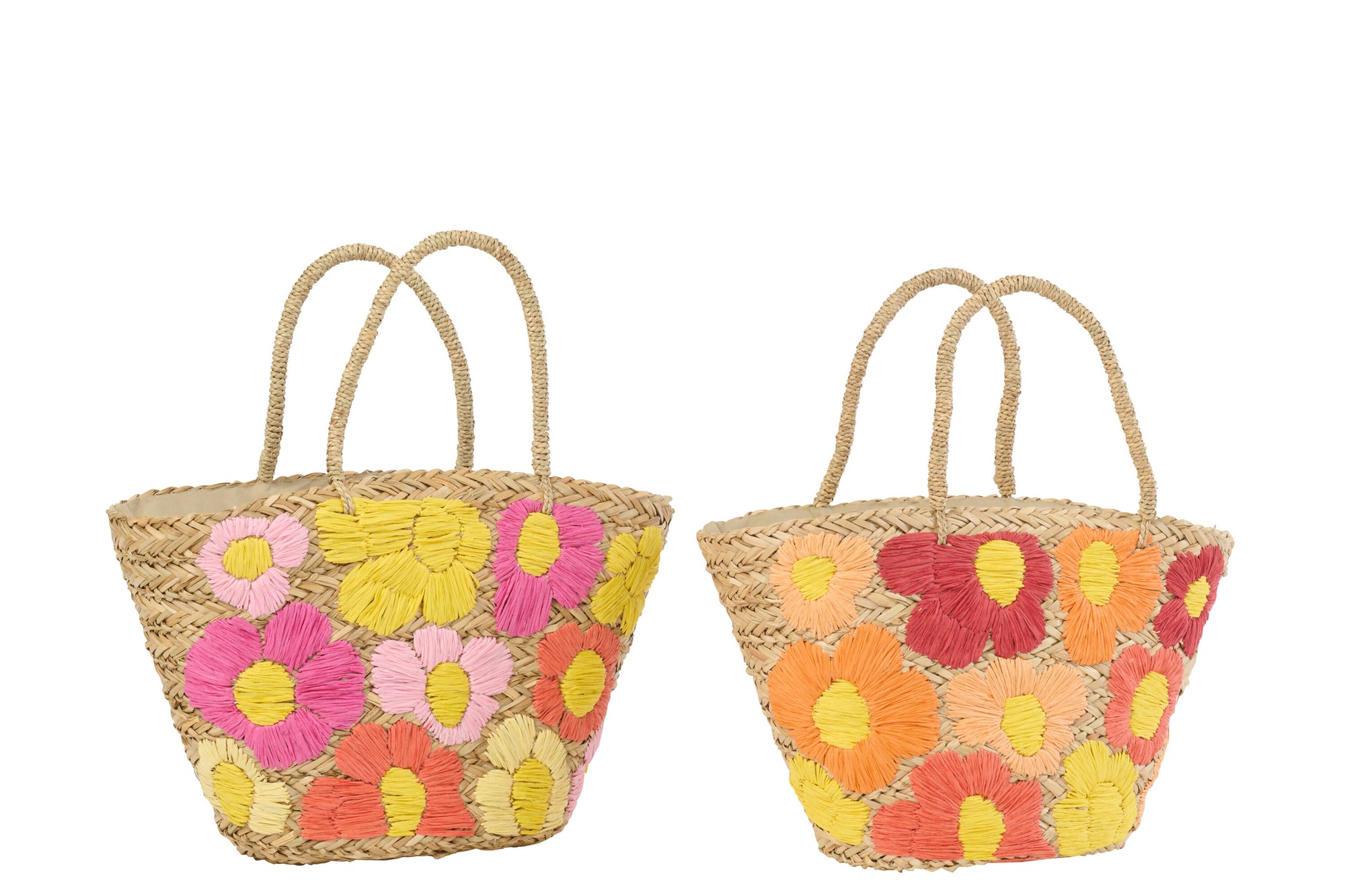 J-LINE TAS FLOWER ZEEGRAS MULTICOLOR ASSORTIMENT VAN 2 - Tuincentrum Lopik