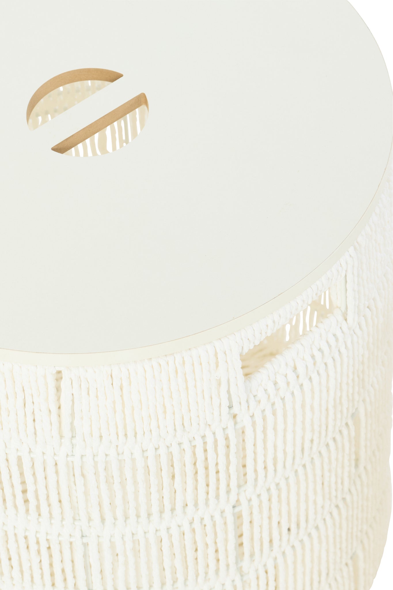 J-LINE SET OF 2 BASKET + LID ROUND PAPER WHITE - Tuincentrum Lopik