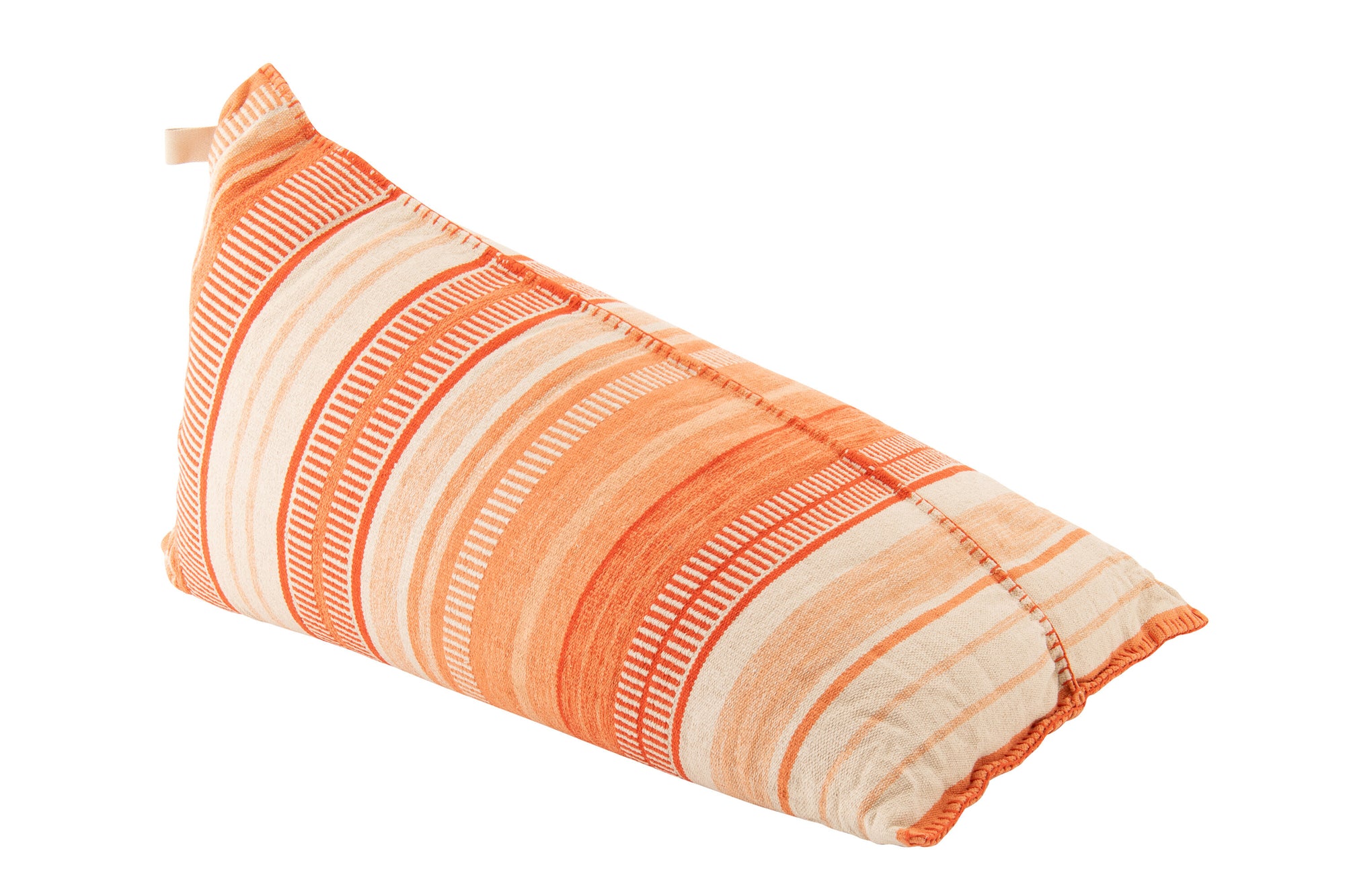 J-LINE ZITZAK GESTREEPT KATOEN ECRU/DONKERORANJE L150XB100XH40CM - Tuincentrum Lopik