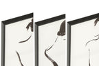 J-LINE WANDDECORATIE VROUWEN MDF NATUREL/ZWART SET 3 - Tuincentrum Lopik