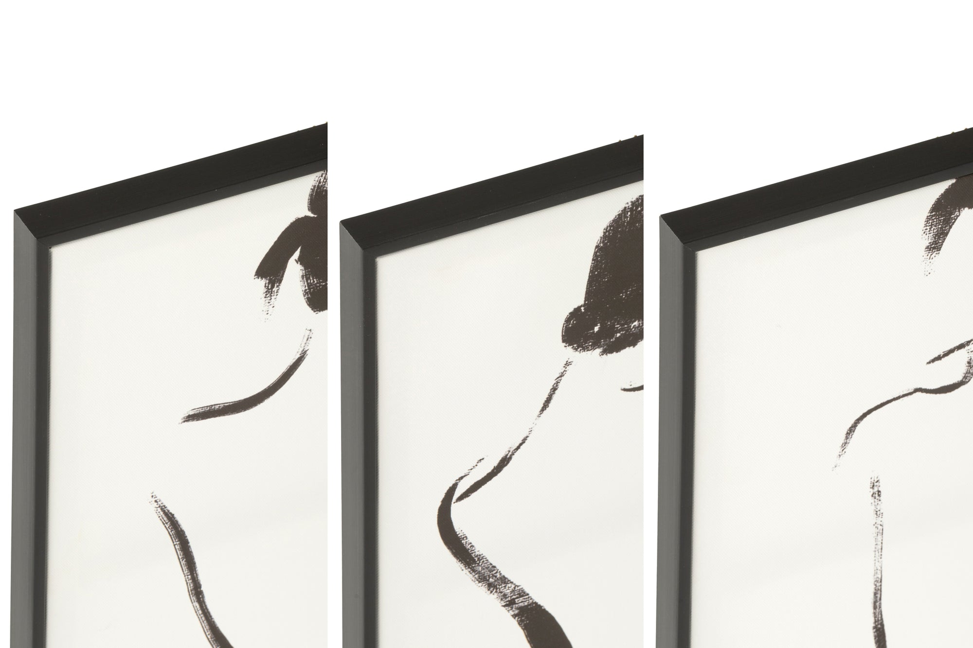 J-LINE WANDDECORATIE VROUWEN MDF NATUREL/ZWART SET 3 - Tuincentrum Lopik