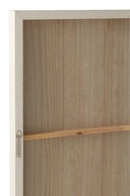 J-LINE WANDDECORATIE HOUT GESNEDEN GRENENHOUT BRUIN/OFFWHITE SET 2 - Tuincentrum Lopik