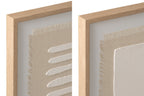 J-LINE WANDDECORATIE ABSTRACT CANVAS NATUREL/WIT - SET VAN 2 - 70 X 50 CM - Tuincentrum Lopik