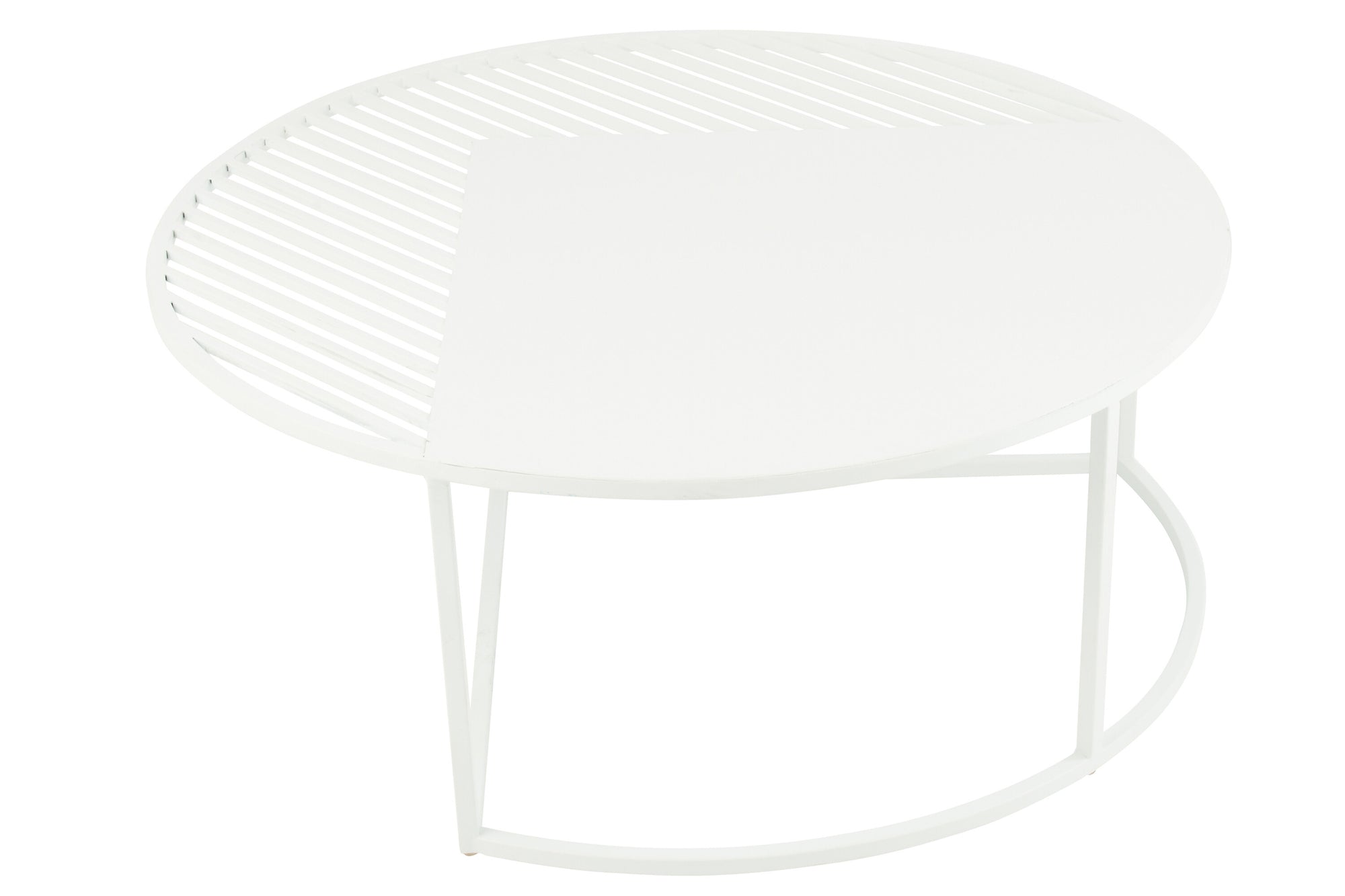 J-LINE BIJZETTAFEL BUITEN ROND METAAL WIT 90 CM - Tuincentrum Lopik