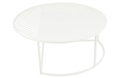 J-LINE BIJZETTAFEL BUITEN ROND METAAL WIT 90 CM - Tuincentrum Lopik