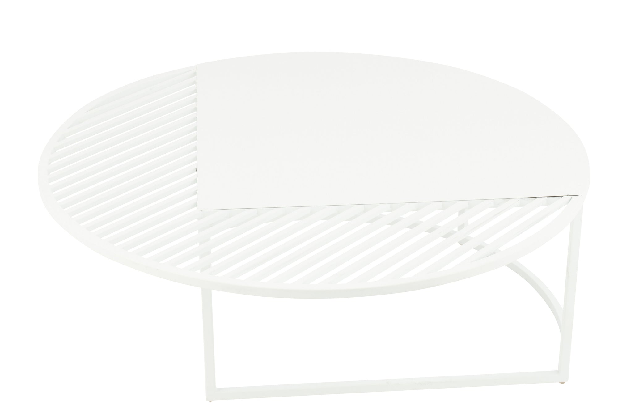 J-LINE BIJZETTAFEL BUITEN ROND METAAL WIT 90 CM - Tuincentrum Lopik