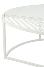 J-LINE BIJZETTAFEL BUITEN ROND METAAL WIT 90 CM - Tuincentrum Lopik