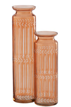 J-LINE VASE GLASS ORANGE LARGE