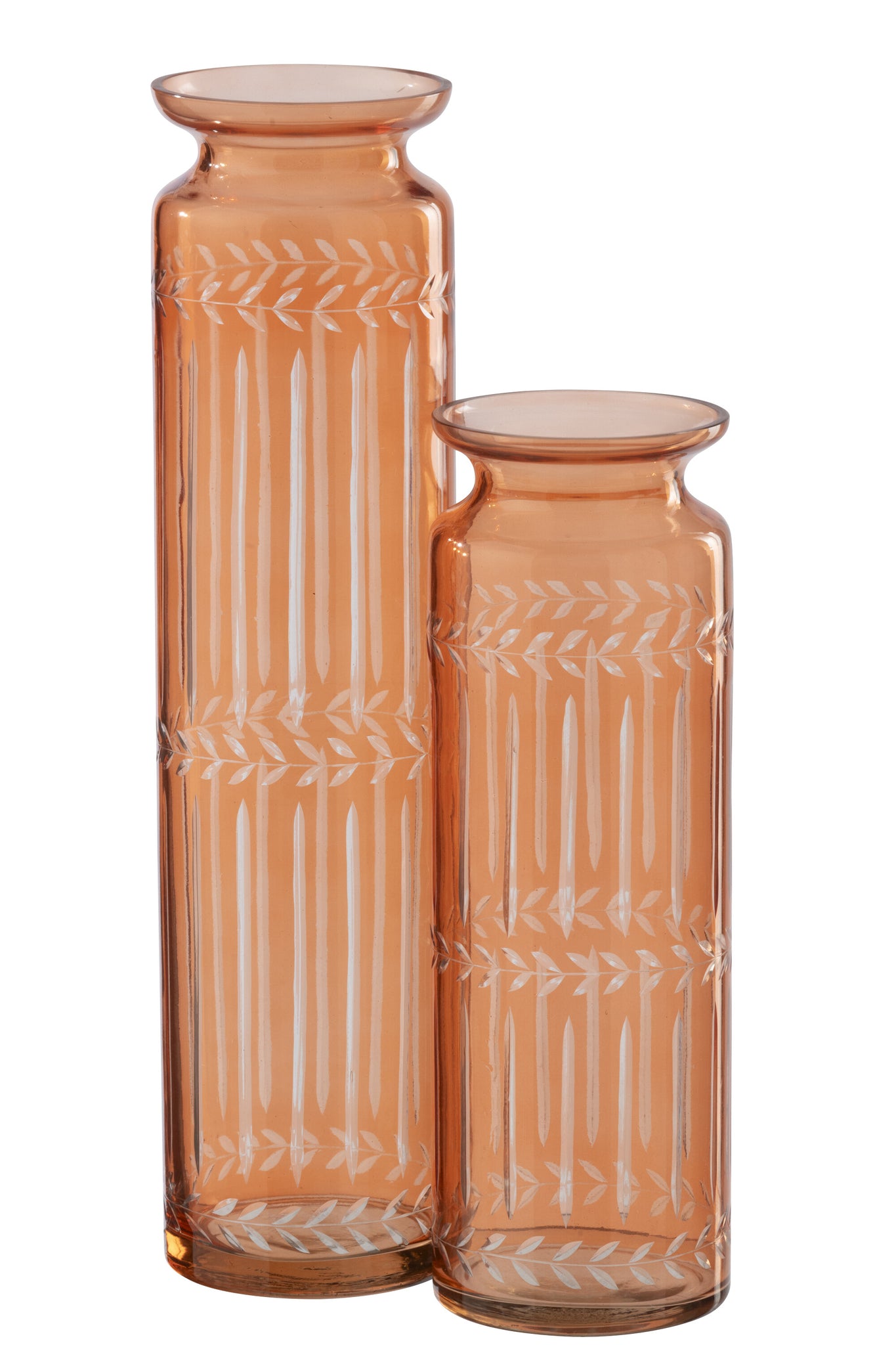 J-LINE VASE GLASS ORANGE LARGE