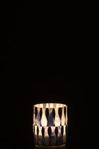 J-LINE CANDLE HOLDER GLASS BLUE/WHITE SMALL - Tuincentrum Lopik