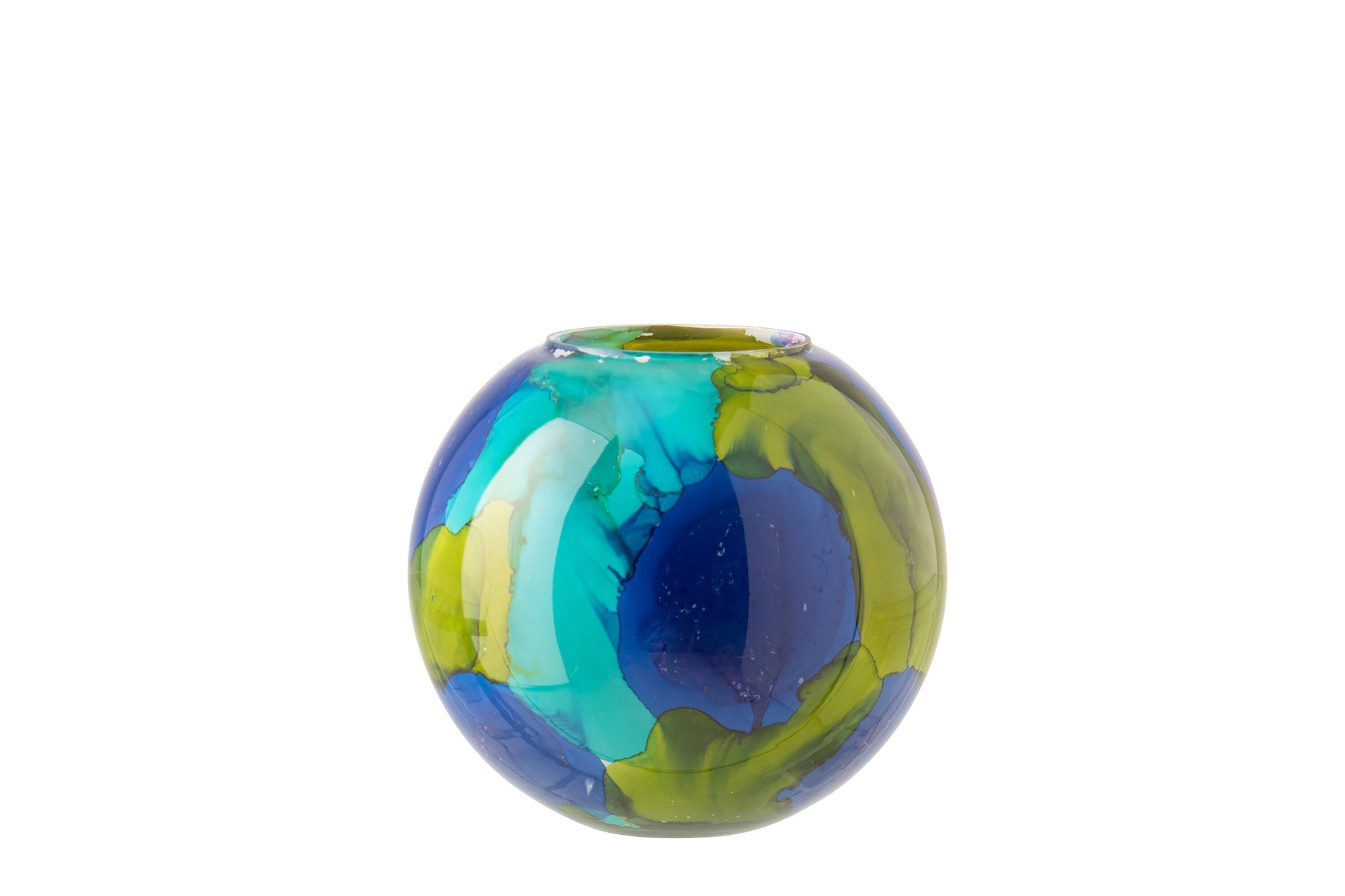 J-LINE VAAS GLAS AZUURBLAUW/BLAUW - SMALL - Tuincentrum Lopik