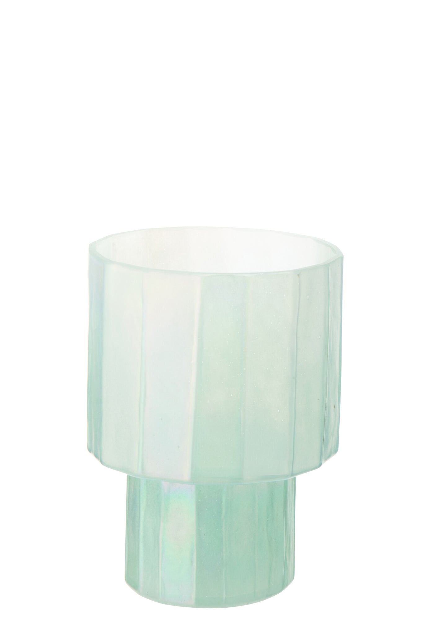 J-LINE WINDLICHT ANN GLAS BLAUW - Tuincentrum Lopik