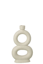 J-LINE VAAS SOLIFLORE 2 RINGEN STEENGOED OFF-WHITE GROOT 28CM - Tuincentrum Lopik