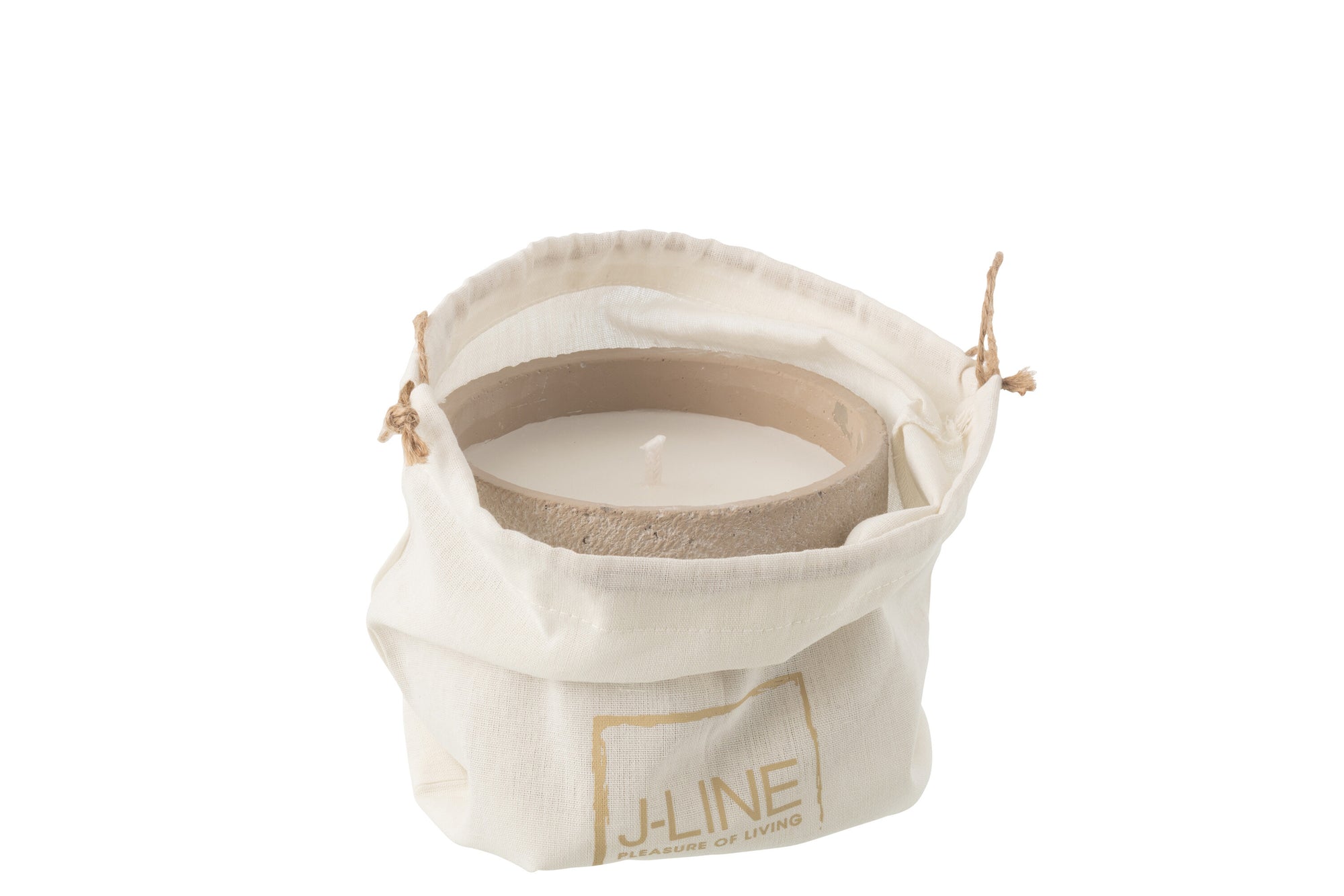 J-LINE OUTDOOR KAARS ROND LICHTBEIGE KLEIN 16U - Tuincentrum Lopik