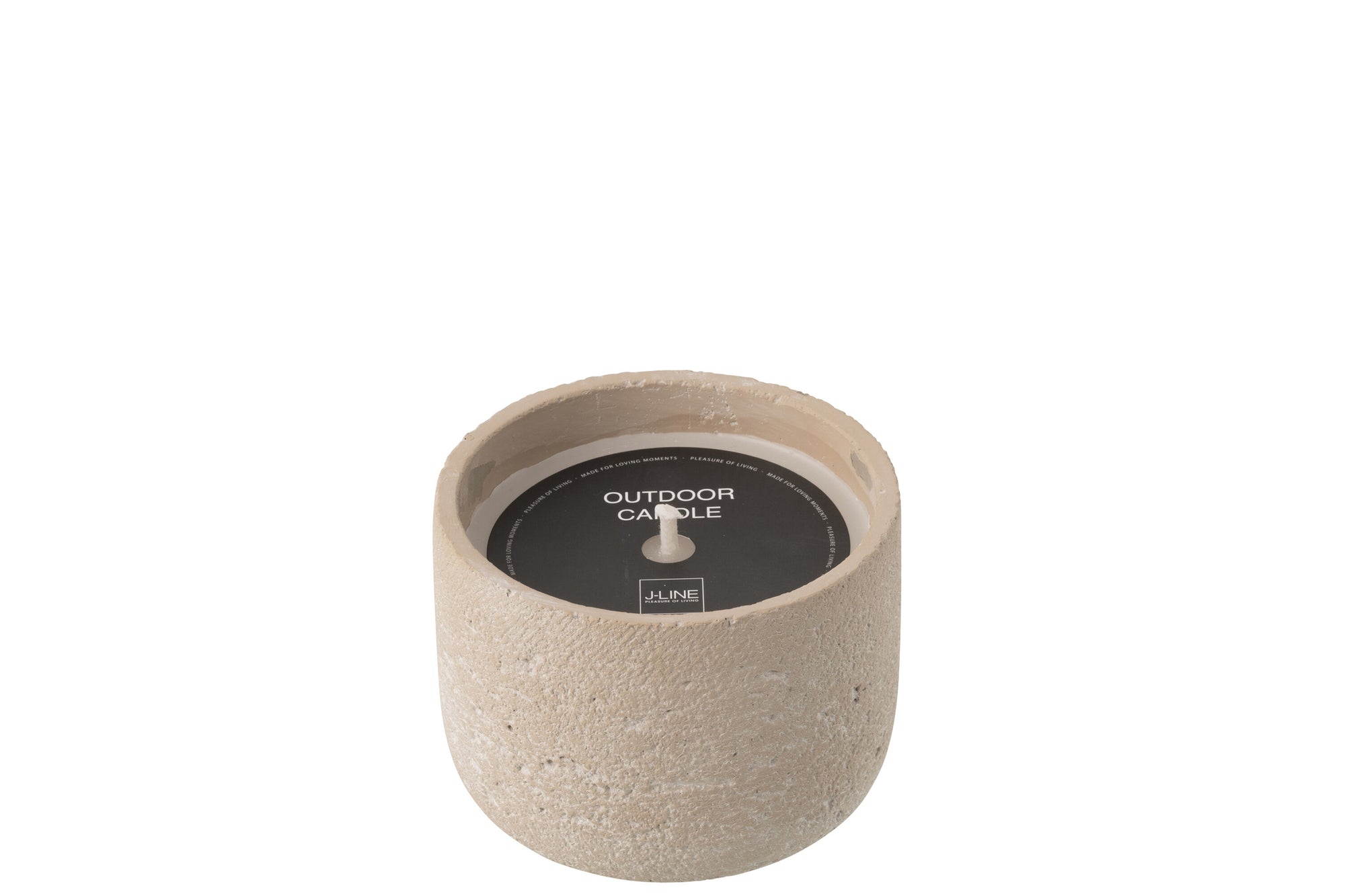 J-LINE OUTDOOR KAARS ROND LICHTBEIGE KLEIN 16U - Tuincentrum Lopik
