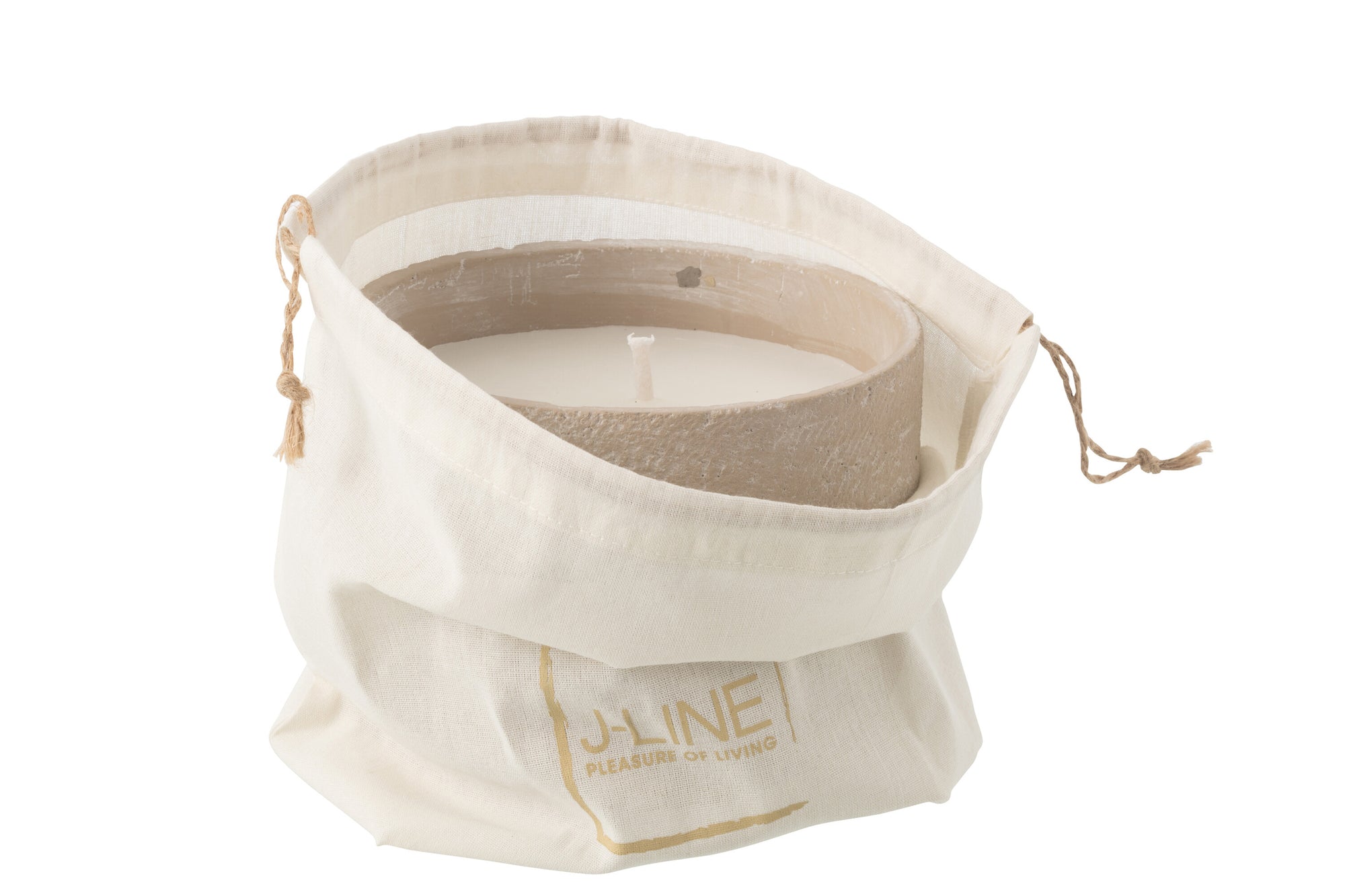 J-LINE OUTDOOR KAARS ROND LICHTBEIGE MEDIUM 31U - Tuincentrum Lopik