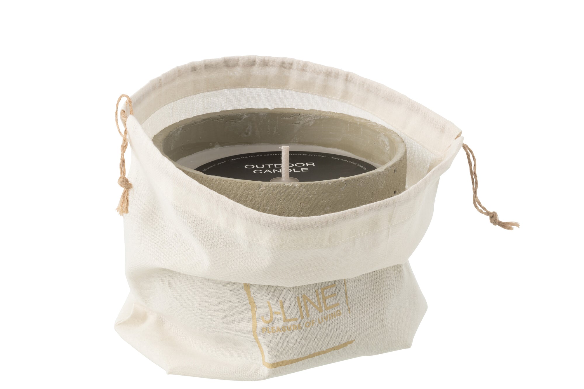 J-LINE OUTDOOR KAARS ROND LICHTGROEN MEDIUM 31U - Tuincentrum Lopik