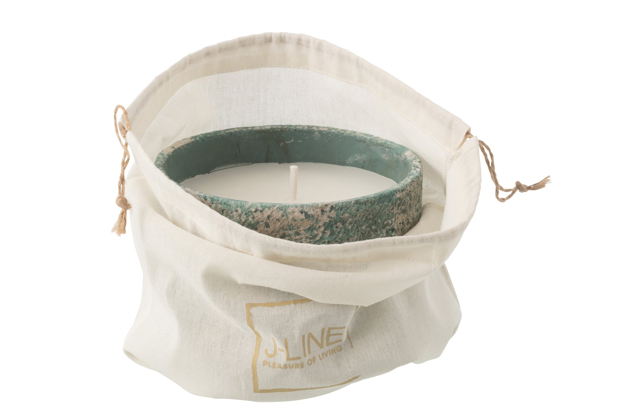 J-LINE OUTDOOR KAARS ROND TURQUOISE MEDIUM 31U - Tuincentrum Lopik