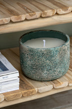 J-LINE OUTDOOR KAARS ROND TURQUOISE MEDIUM 31U - Tuincentrum Lopik