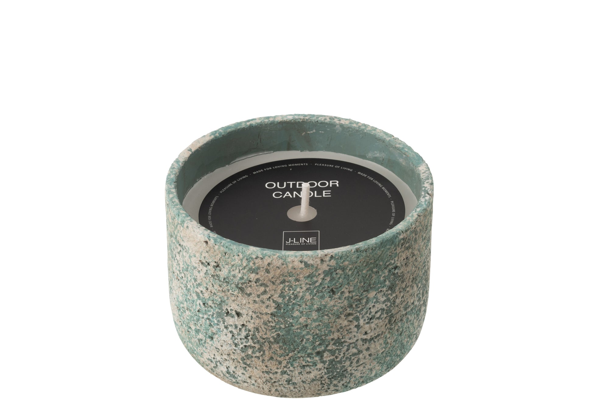 J-LINE OUTDOOR KAARS ROND TURQUOISE MEDIUM 31U - Tuincentrum Lopik