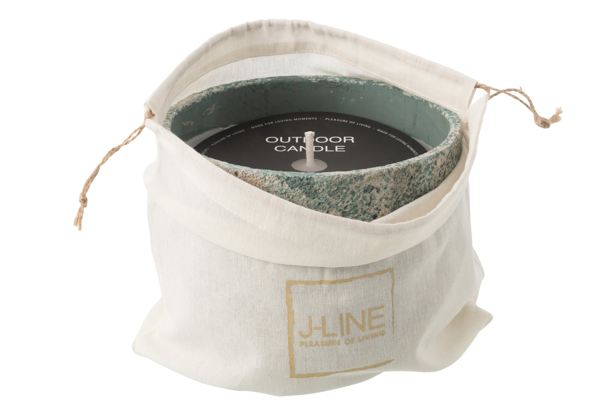 J-LINE OUTDOOR KAARS ROND TURQUOISE GROOT 47U - Tuincentrum Lopik
