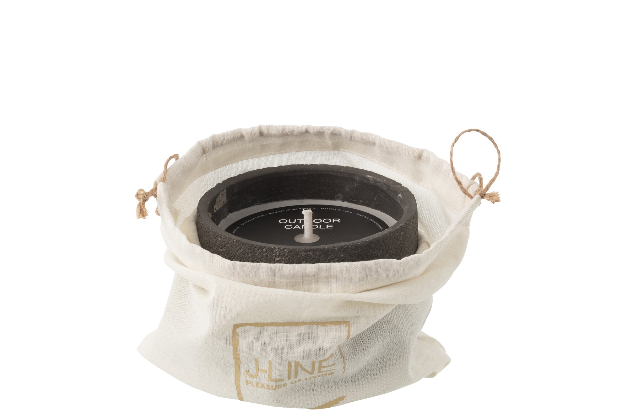 J-LINE OUTDOOR KAARS ROND DONKERGRIJS 16U - Tuincentrum Lopik