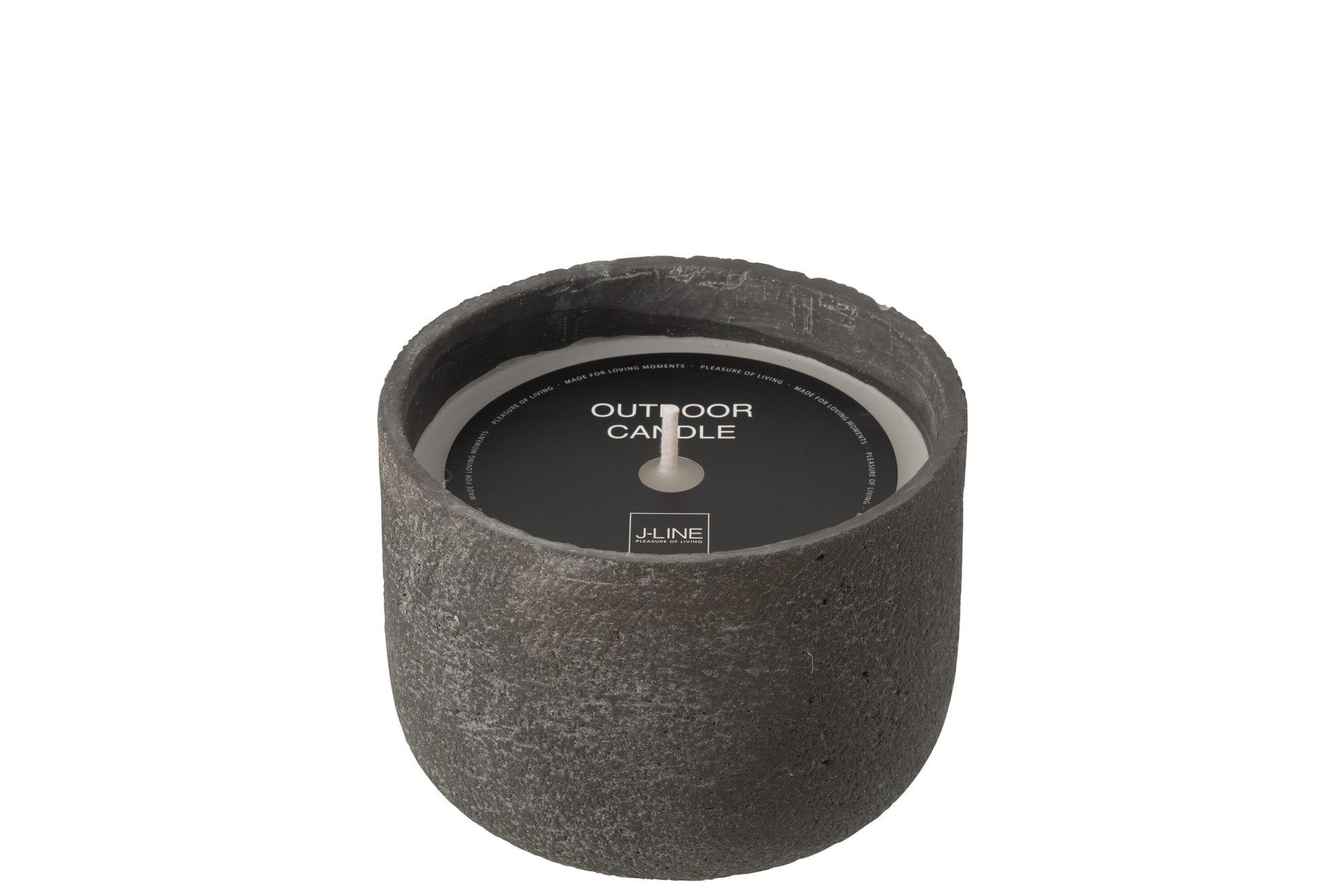 J-LINE OUTDOOR KAARS ROND DONKERGRIJS MEDIUM 31U - Tuincentrum Lopik
