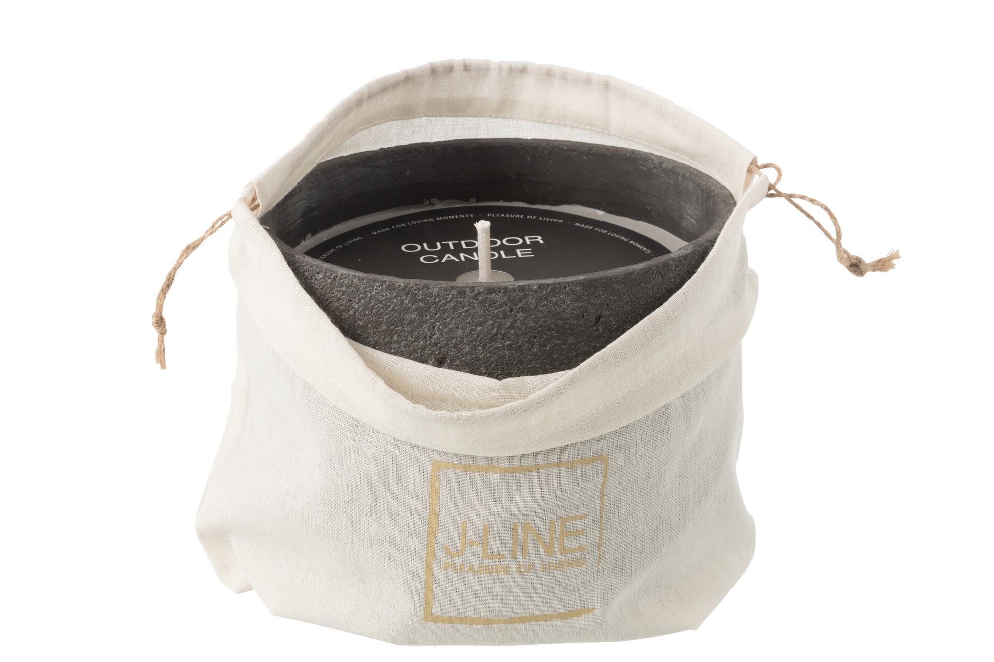 J-LINE OUTDOOR KAARS ROND DONKERGRIJS GROOT 47U - Tuincentrum Lopik