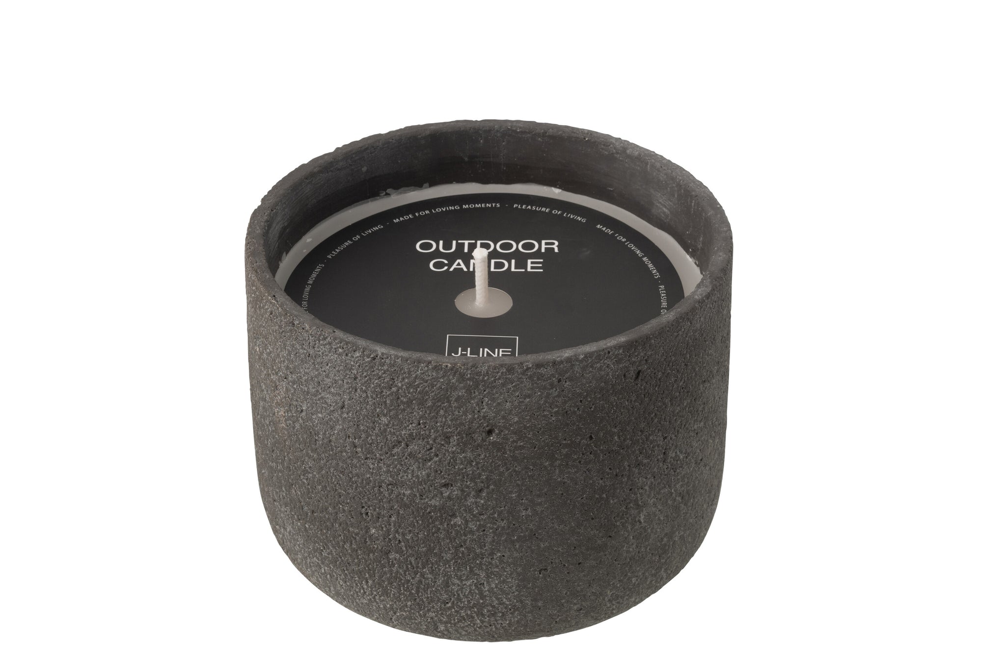J-LINE OUTDOOR KAARS ROND DONKERGRIJS GROOT 47U - Tuincentrum Lopik