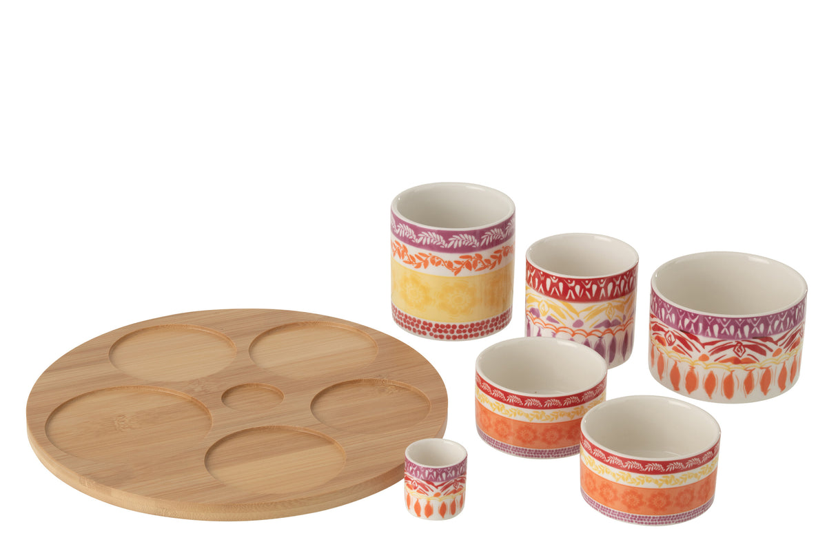 Appetizer Set Ceramic Purple/Red Large - Tuincentrum Lopik