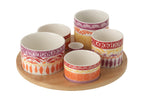 Appetizer Set Ceramic Purple/Red Large - Tuincentrum Lopik